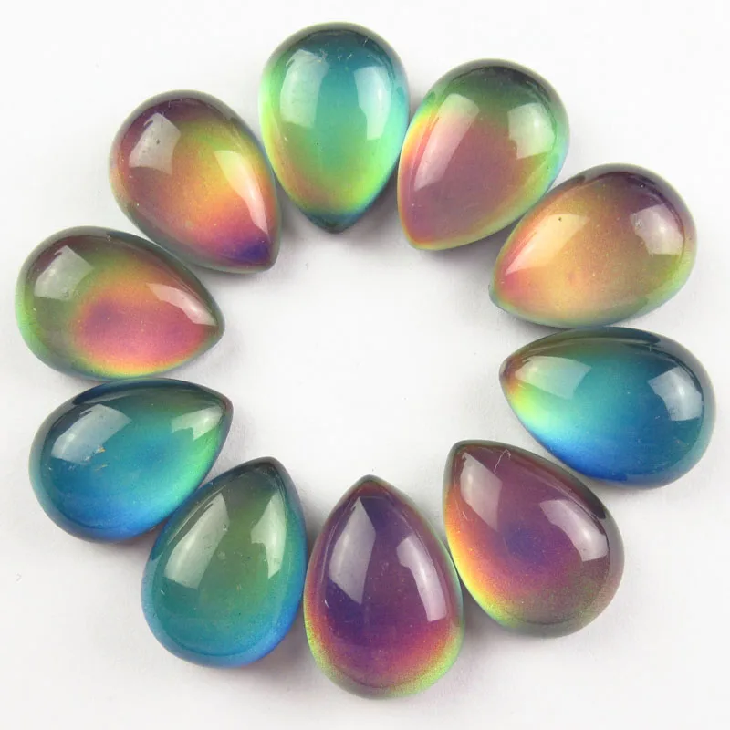 Оптовая продажа, 10 шт., аксессуары для изготовления ювелирных изделий «сделай сам», размер 18x13x7 мм, цвет голубой радуги