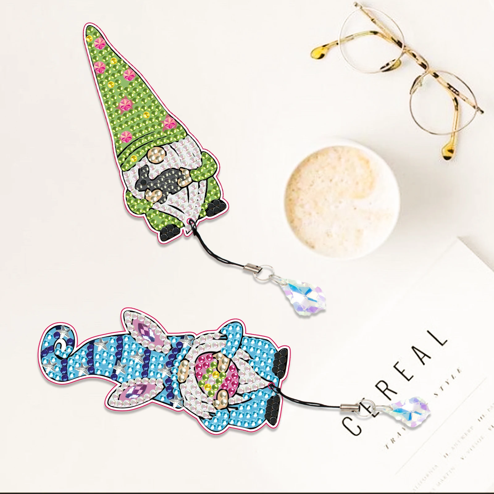 2Pcs DIY 5D Diamond Painting Bookmarks Easter Book Mark Cartoon Gnome Rhinestone Embroidery Mosaic Cross Stitch Kit Art Crafts - купить по