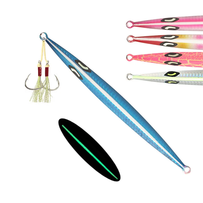 

Sea Fishing Bait Multiple Color LuminescenceJig Lure150g 200g 250g 300g 400g Assist The Hook Fishing Accessories
