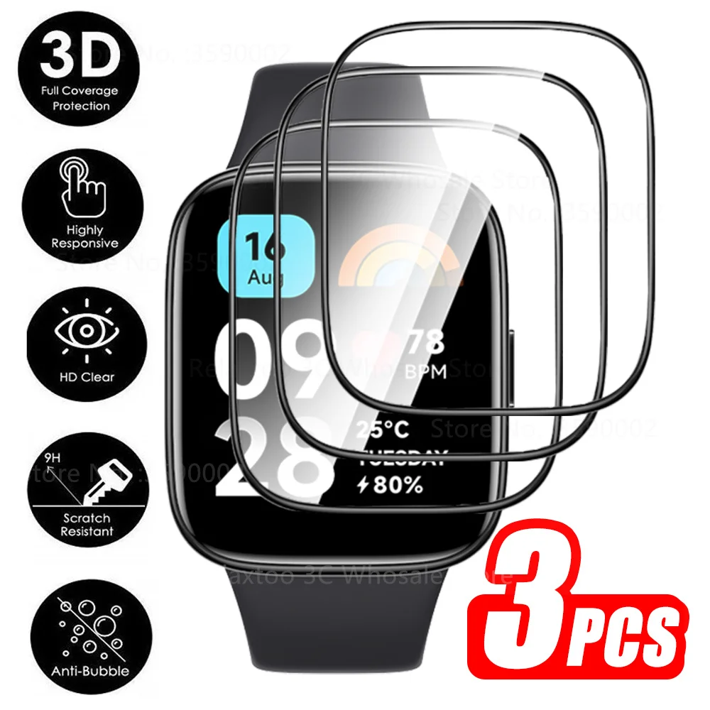 

Защитное стекло для смарт-часов Xiaomi Redmi Watch 3 Active, 3 шт., 1,83 дюйма