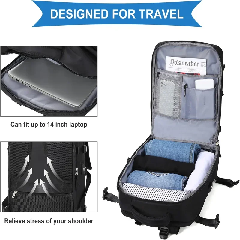 Large Travel Backpack Women, Carry On Backpack,Hiking Backpack Waterproof Outdoor Sports Rucksack Casual Daypack School Bag
