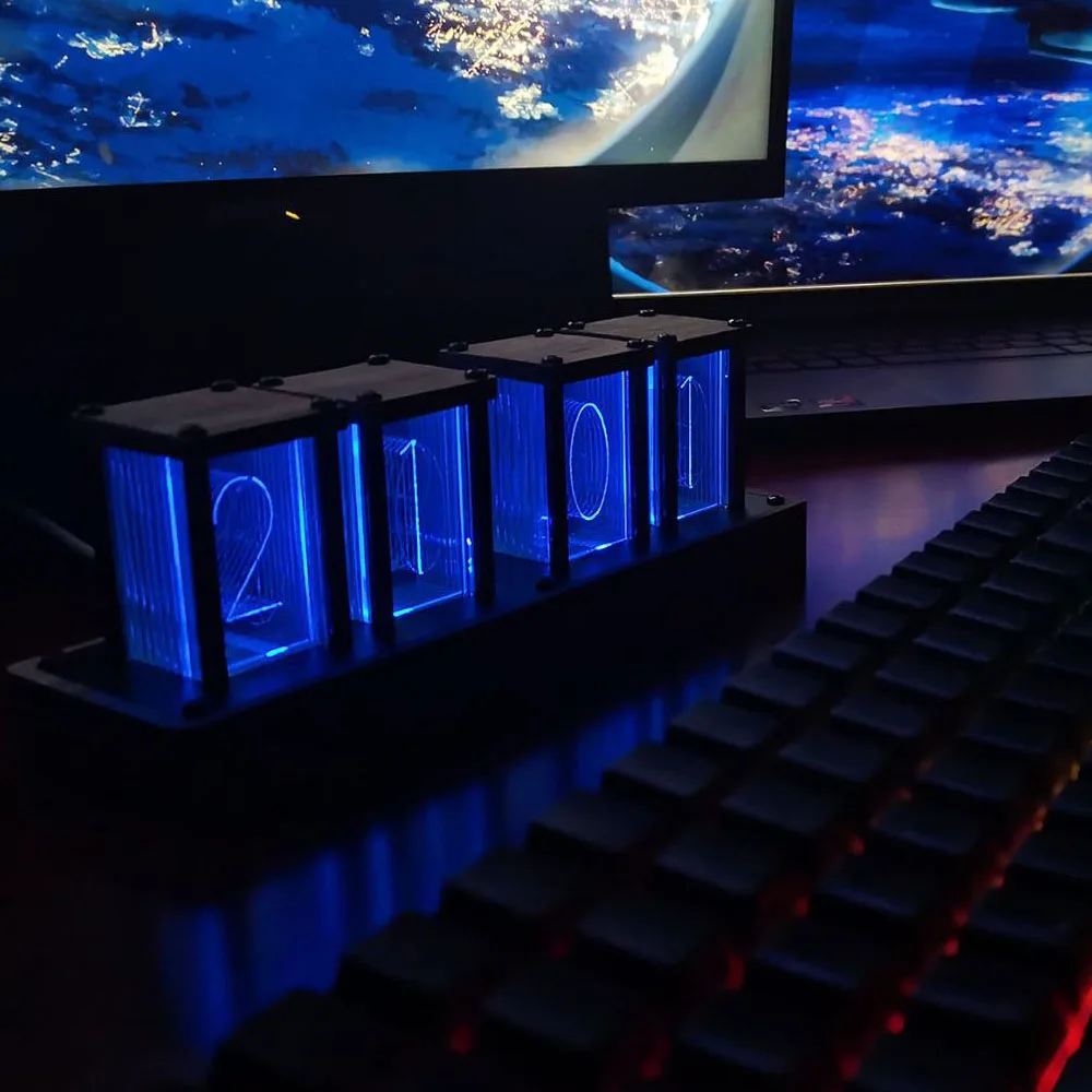 Светящиеся часы-трубки настольные светодиодсветодиодный электронные цифровые