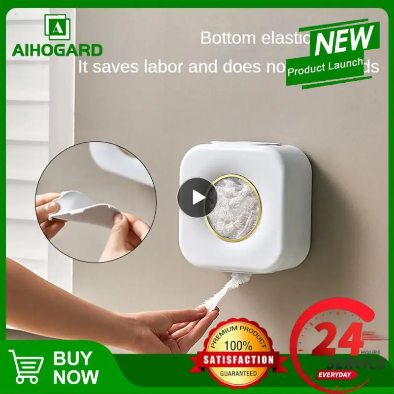 

Wall Mounted Kitchen Organizers Finishing Box Container Plastic Plastic Wrap Kitchen Storage Wrap Bag Holder Box Removable