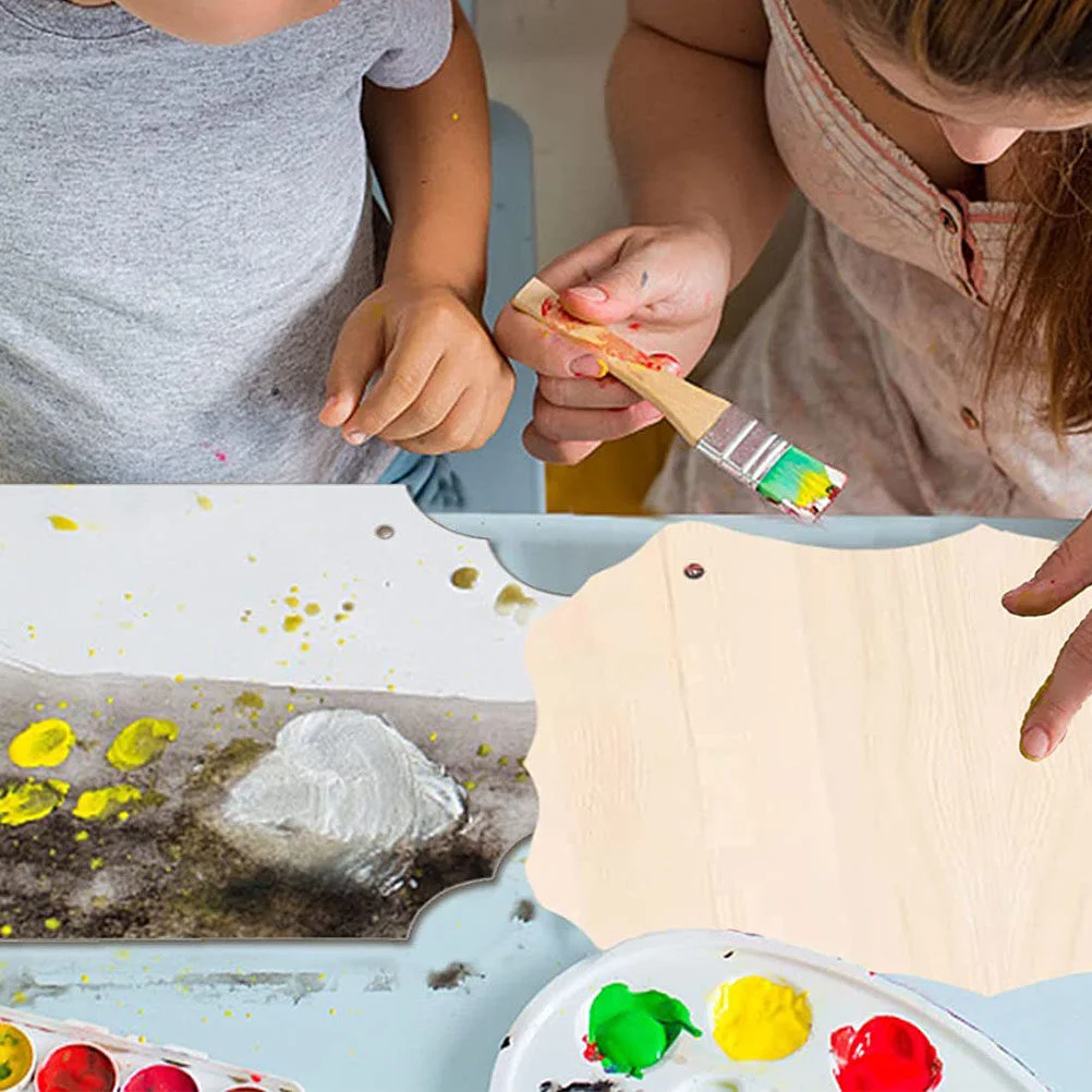 

12pcs Unfinished Wood Signs Unfinished Wooden Plaques Diy Hanging Wood Door Signs