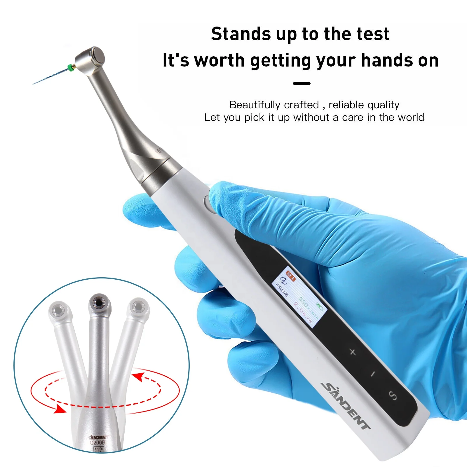 Беспроводной эндодвигатель Den Tal 2в1 со встроенным локатором вершины 16:1 с