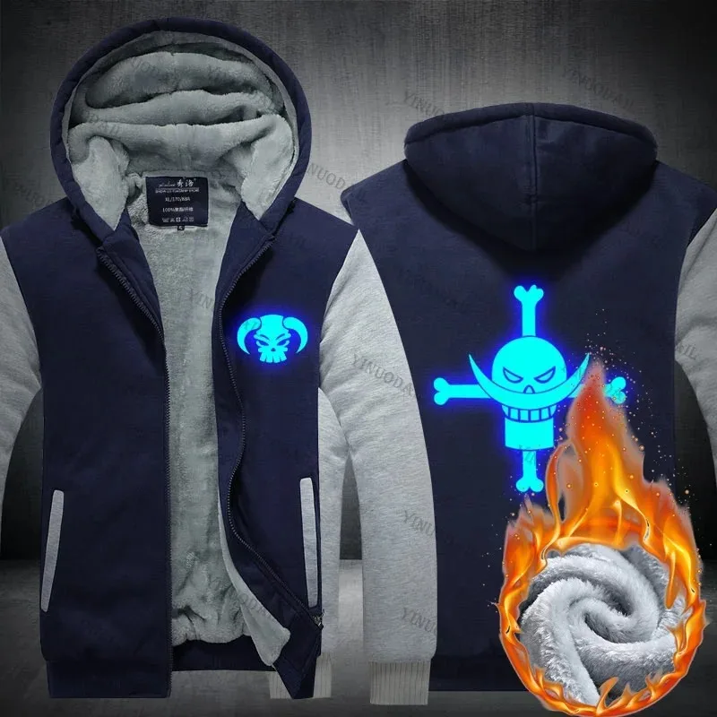 Эдвард Ньюгейт Ace Law One P толстая толстовка с капюшоном светящаяся Зоро аниме