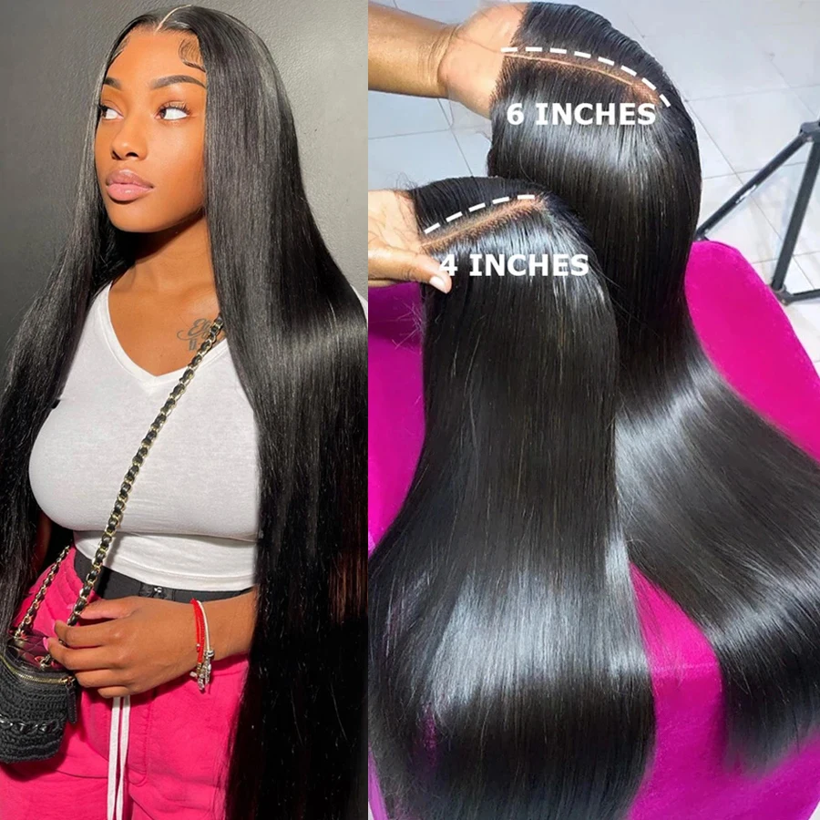 

30Inch 13x6 HD Lace Frontal Wig Human Hair Bone Straight 13x4 Lace Frontal Wigs For Women Glueless Wig Human Hair Ready To Wear