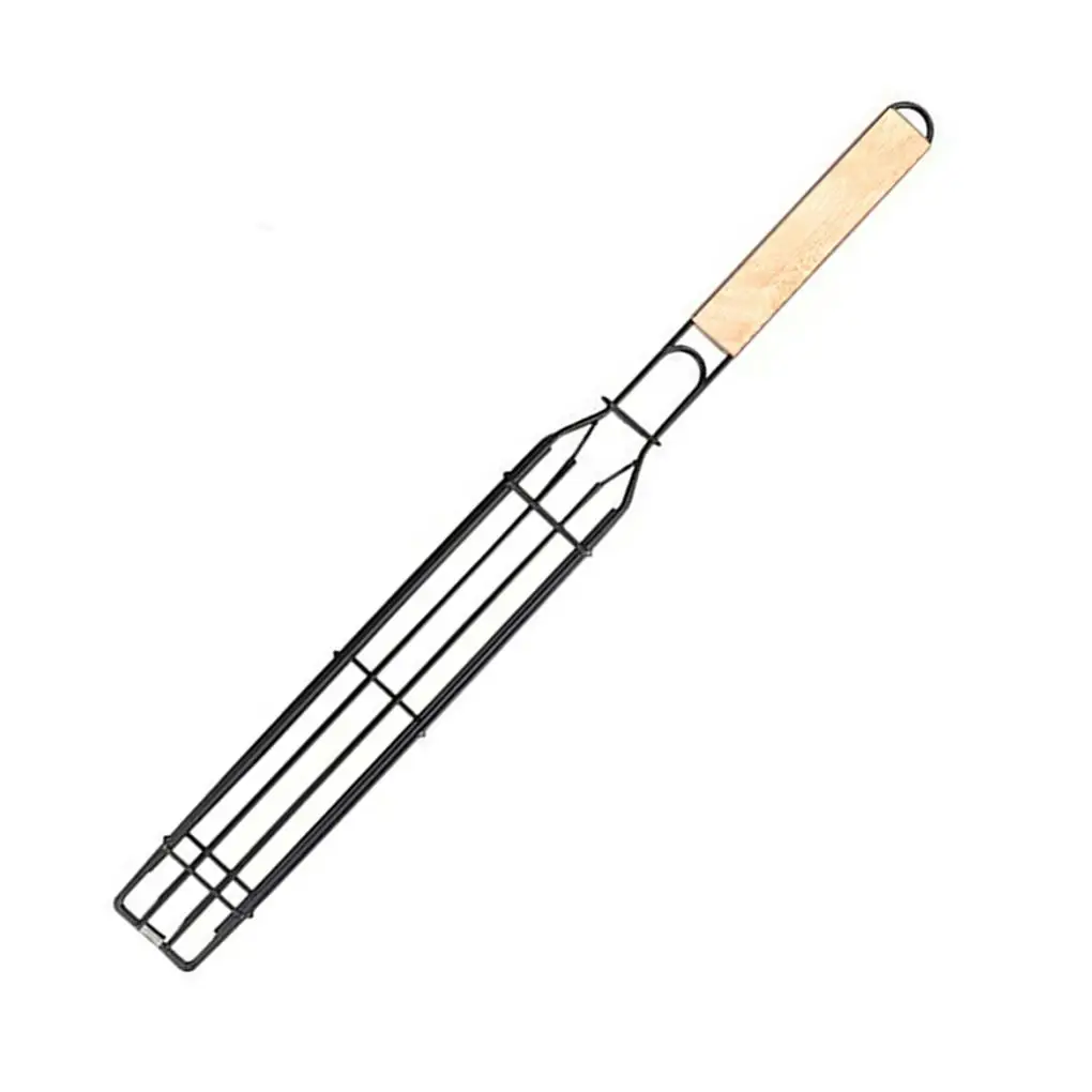 

1/2pcs Portable BBQ Grilling Basket Stainless Steel Nonstick Barbecue Grill Basket Tools Mesh Kitchen Outdoor Barbecue Tools