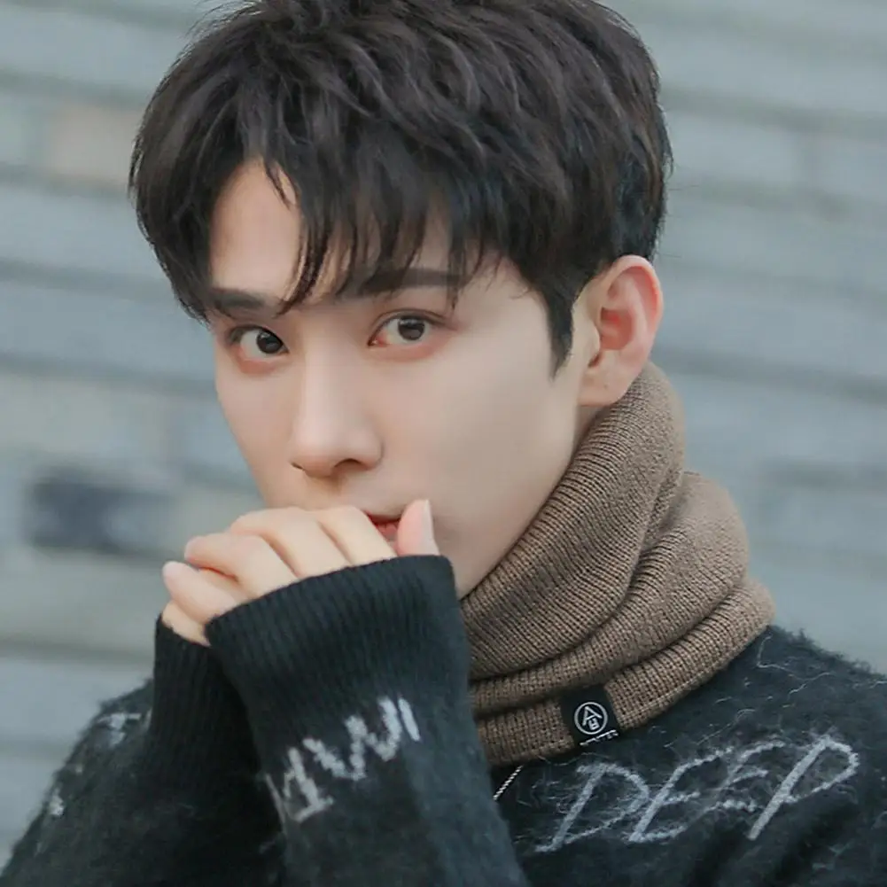 Однотонный теплый шарф