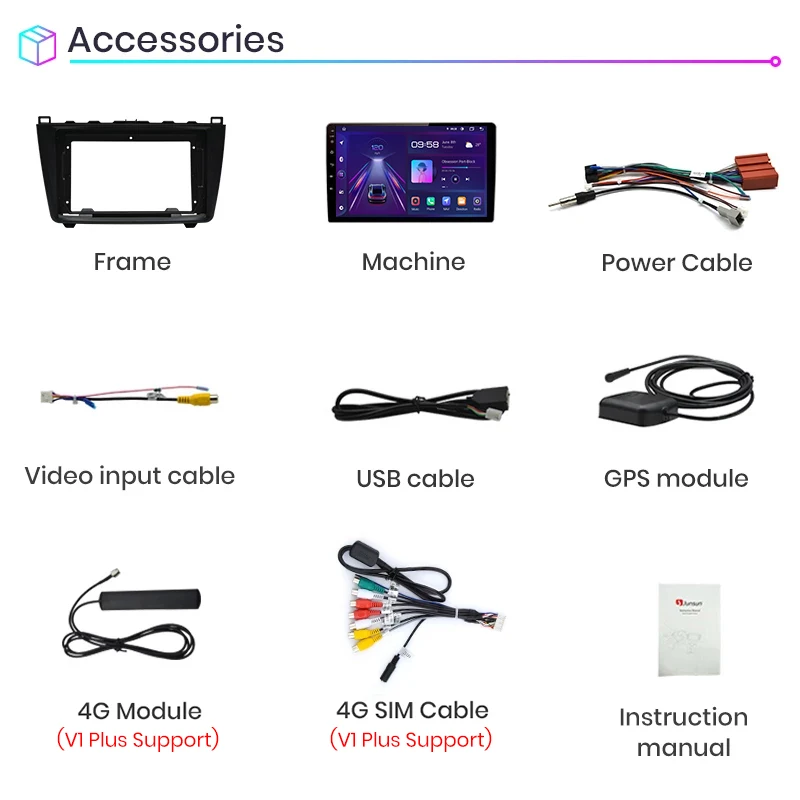Junsun V1 AI Голосовое CarPlay Автомагнитола Магнитола Мультимедиа автомобиля для мазда 6