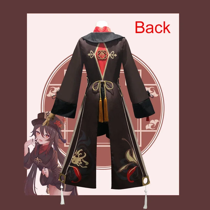 Genshin Impact Hu Tao косплей Женский костюм Хэллоуин Карнавал Hutao Одежда включая носки