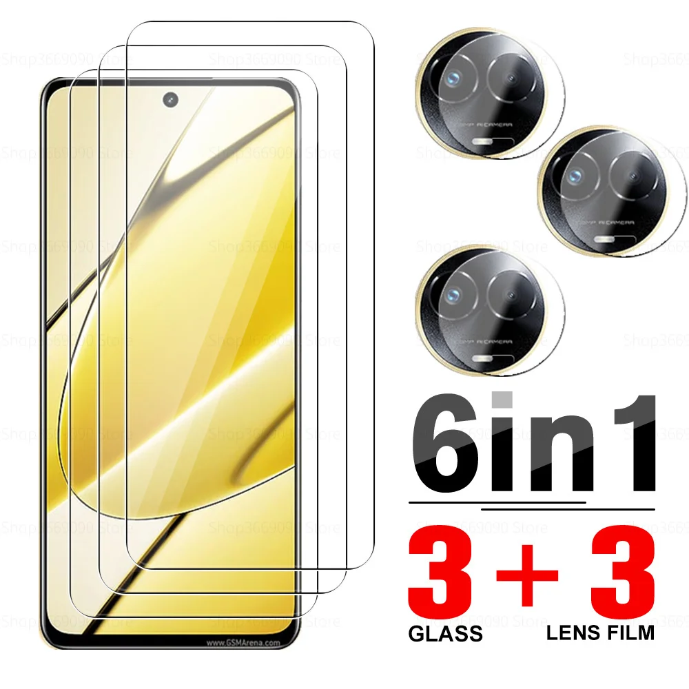 6In1 Protective Glass Case For Realme 11 5G Tempered Realm Readme 11X Realme11 X 6.72'' Screen Lens Camera Protector Film