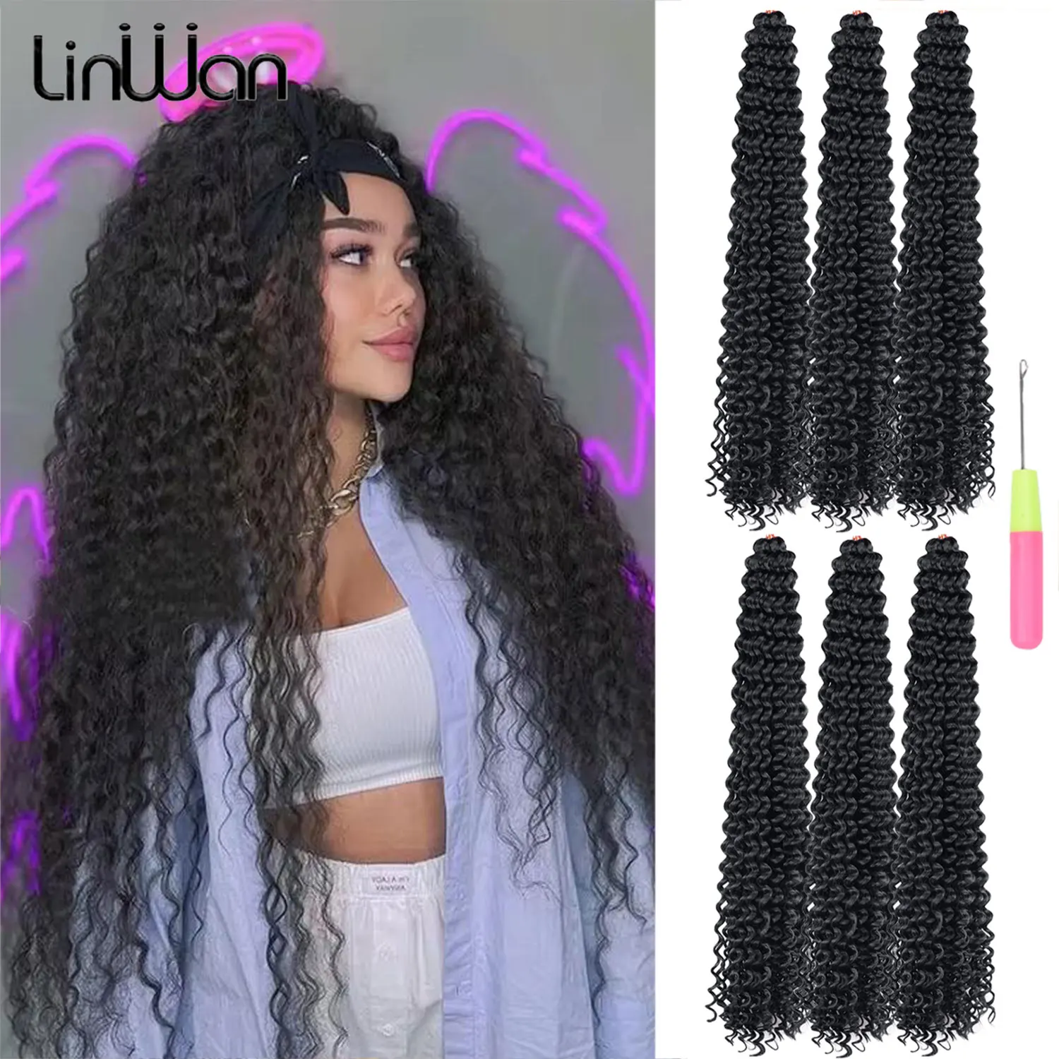 Длинные волнистые пляжные кудри синтетические волосы 28 дюймов