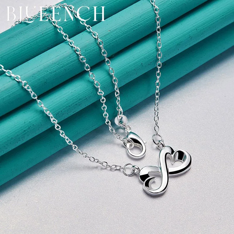 

Blueench 925 Sterling Silver Number Pendant Necklace for Women Proposal Wedding Fashion Simple Jewelry