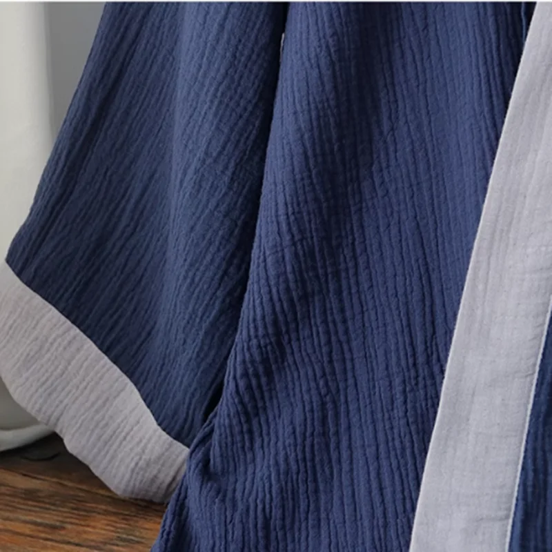Ночные рубашки для мужчин ночная рубашка из 100% хлопка халат ханьфу в