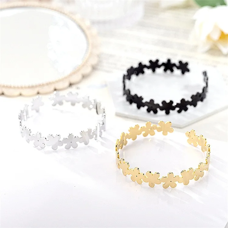 

Cuff Bracelets For Women Stainless Steel Bangle Manchette Femme Jewelry