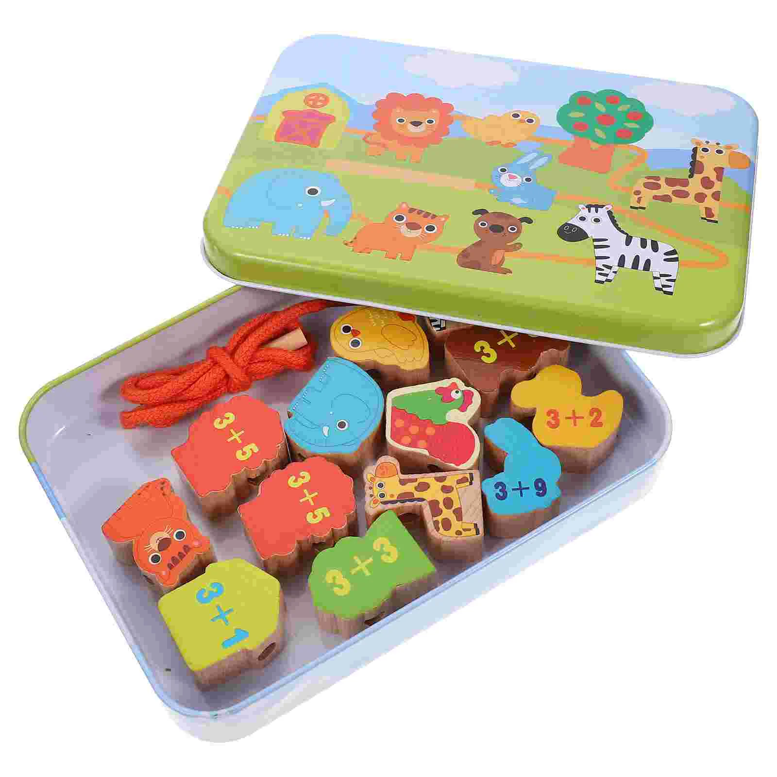 

1 Set Threading Game DIY Cartoon Lacing Beads Threading Game Stringing Beads for Children Toddler