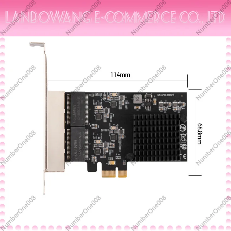 Фото Сетевая карта Lekuo PCIe x1 RTL8111H, 4 порта Gigabit Ethernet 1000 Мбит/с, 4 порта RJ45, для серверов №4