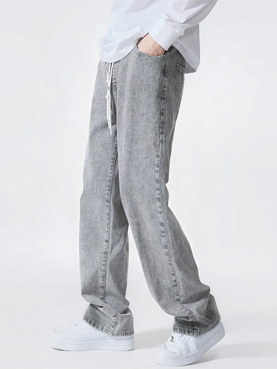 Y2K Retro Street High Street American Jeans Men and Women Hip Hop High Street Loose Straight Drag Casual Pants Ins Hot Sale MEN