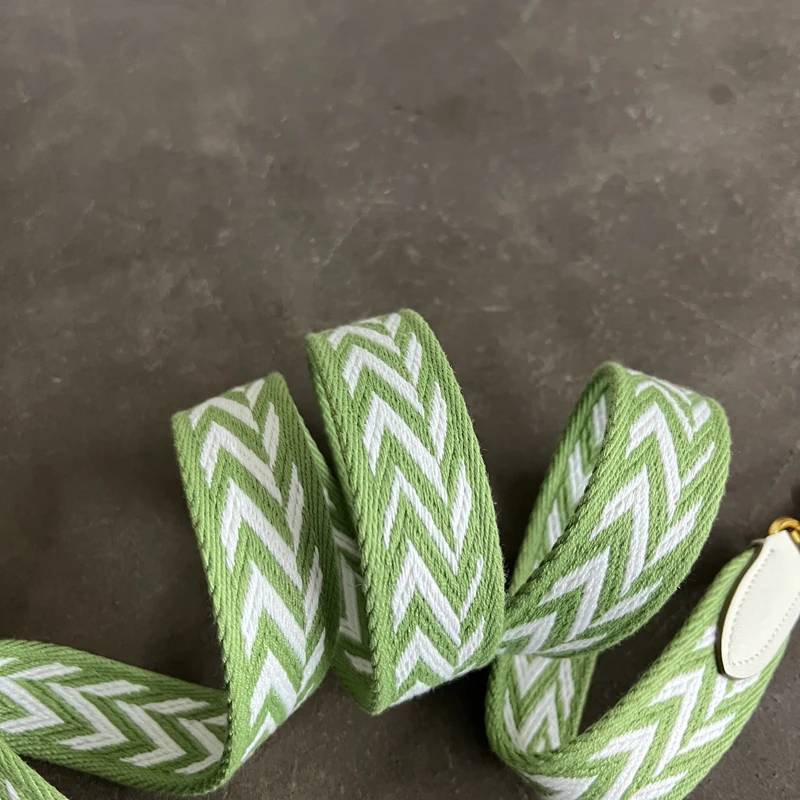 Kelly Buckle Wax Thread Belt Wide Shoulder Belt Woven Bag Belt Single Shoulder Messenger Bag With Round Dot Blue Narrow