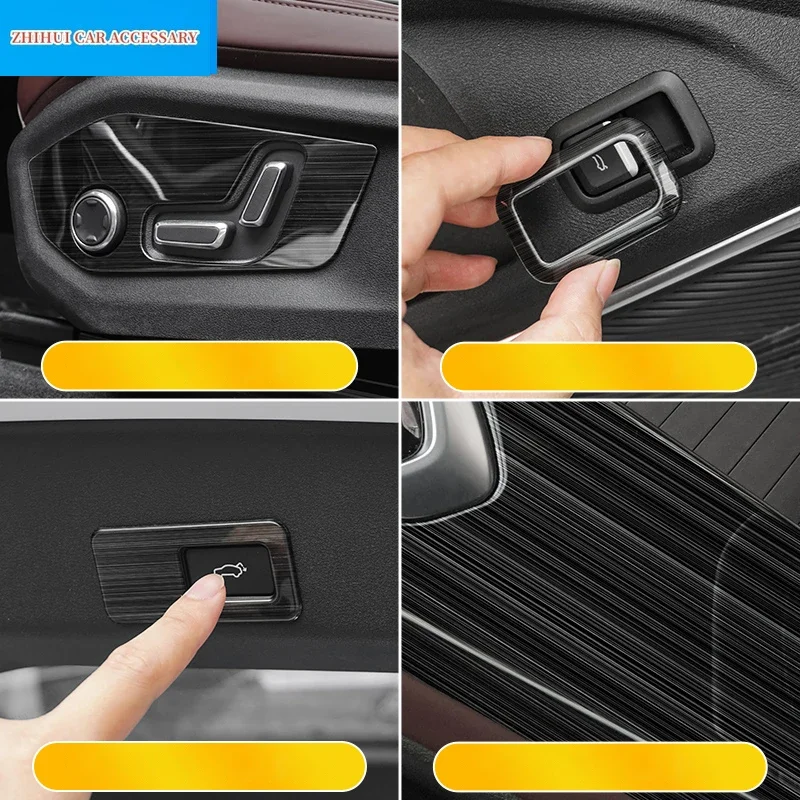 Для Geely Monjaro Xingyue L 2022 2023 черный рисунок автомобиля внутренние молдинги из