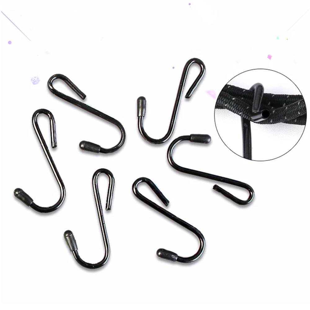 Универсальная Мотоциклетная Сетка Для Багажа С Крючками Черная Банджи-сетка