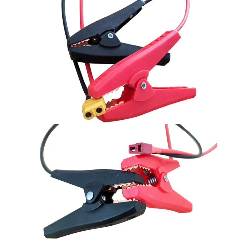 Зажим типа «крокодил» для Т-образной вилки/гнездовой штекер XT60, провод, 14AWG, зарядное устройство, запасные части, аксессуары «сделай сам», красные, черные зажимы, 50 см, силиконовый провод