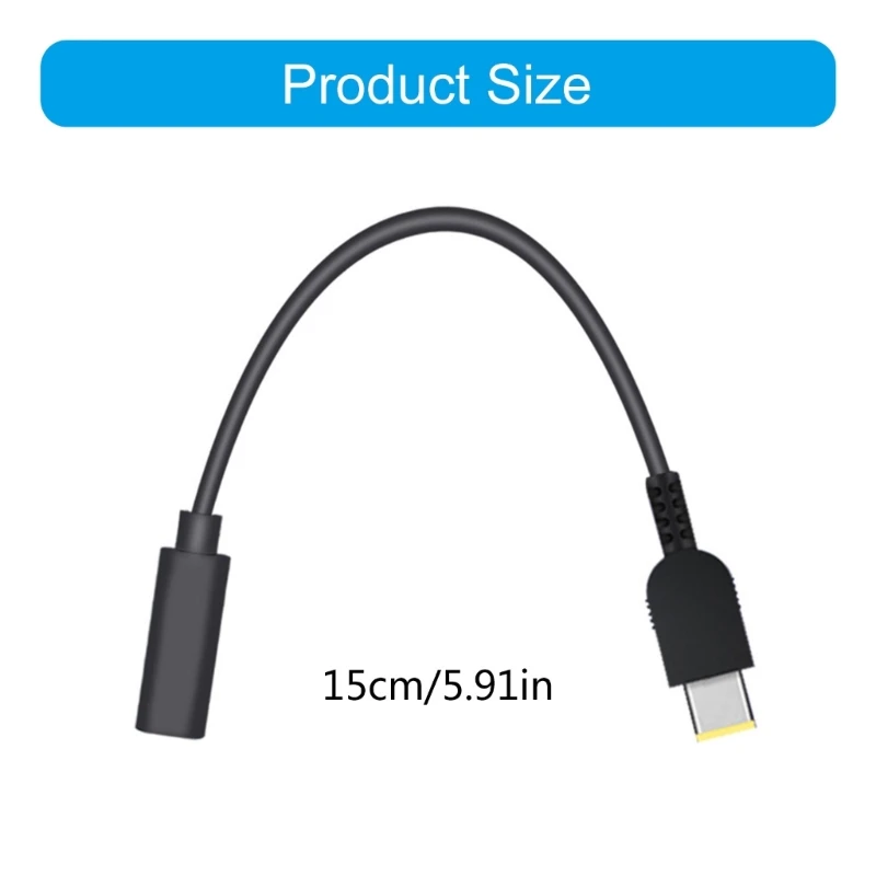 53CC USB C к большому квадратному шнуру питания для зарядки ноутбука вход CMale