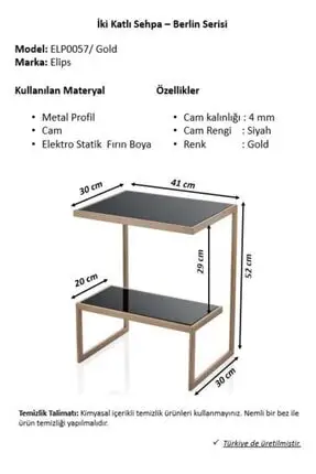 

Modern lux Two-Story Coffee table-Berlin Series coffe table