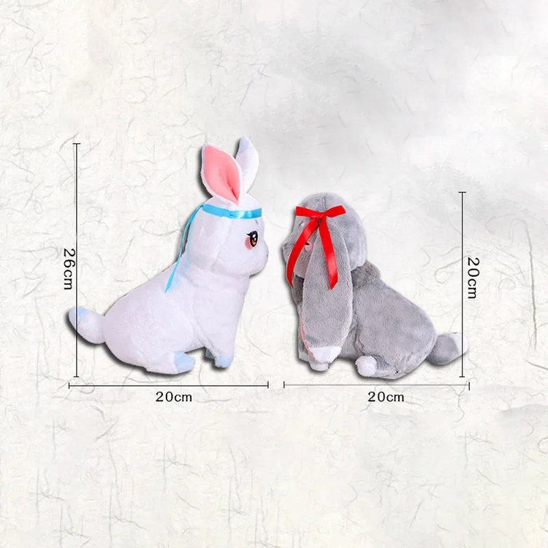 Mo Dao Zu Shi Plush Toy Wu Xian Lan Wang Ji Pet Rabbit Stuffed Animal Cartoon Cute Bunny Cosplay Props Animation Decora Figure images - 6