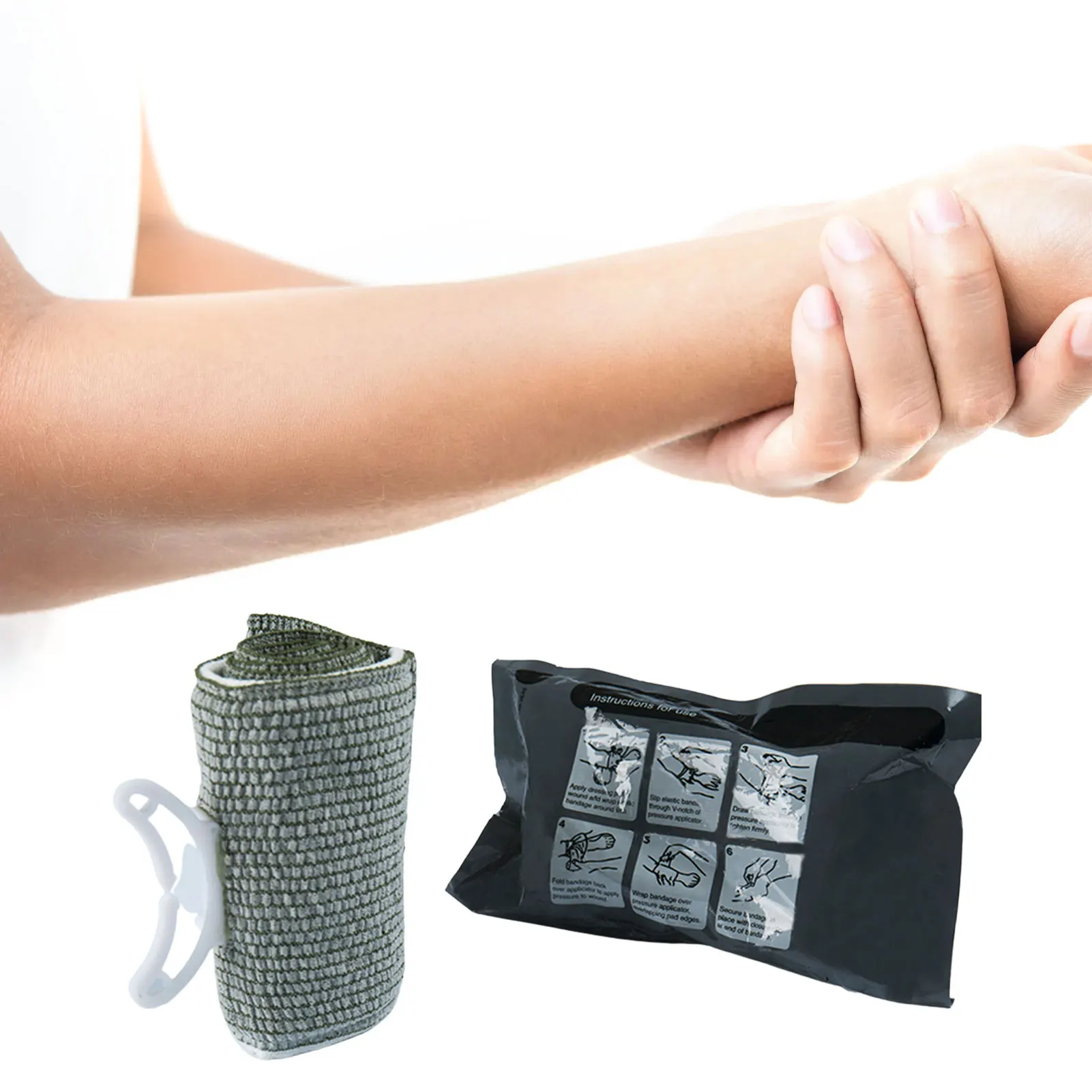 

Армейская тренировочная Гемостатическая повязка, самоклеящаяся лента, высокоэластичная уличная безопасность, чрезвычайные ситуации, Укра...