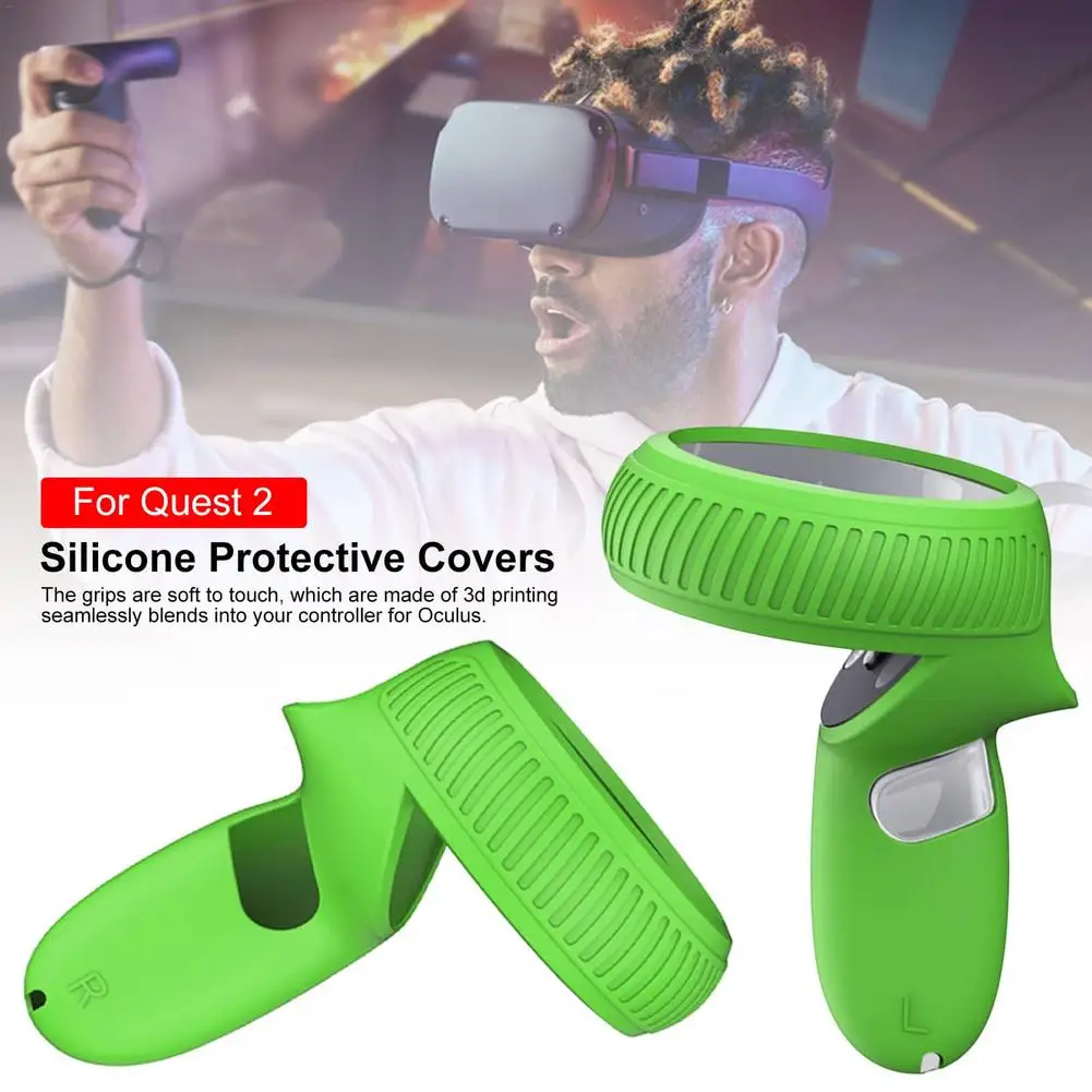 Protection Cover For Oculus Quest 2 VR Touch Controller Non-slip Silicone Cover Skin Handle Grip For Meta Quest 2 VR Accessories