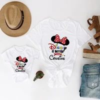 disney minnie mouse cute t shirt for girls disneyland aesthetic family clothes y2k fashion womens tops 2022 summer fall t shirt