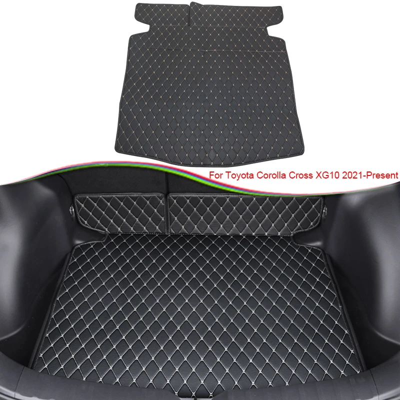 

1pc Leather Car Custom Trunk Mat For Toyota Corolla Cross XG10 2021-2025 Waterproof Anti-Dirty Protector Tray Cargo Liner Pad