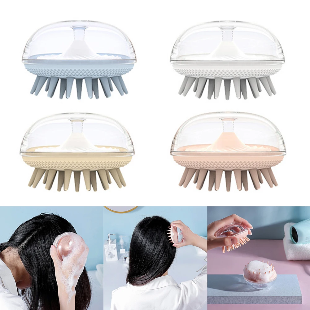 

Multifunctional Massage Shampoo Brush Wet Dry Use Wash Hair Brush Mini Portable Cleaning Massage Brush Plastic Relieve Hair Loss