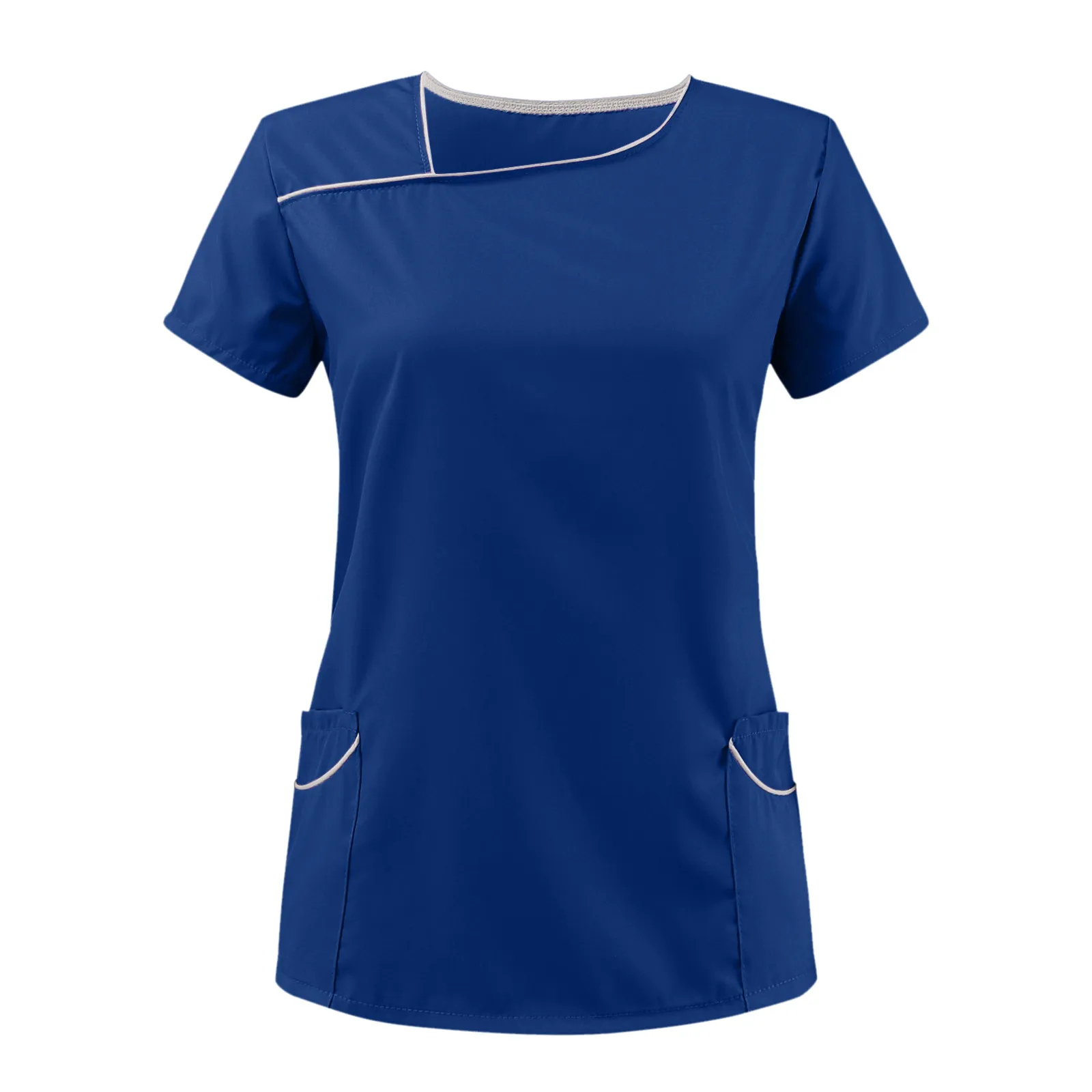 

Solid Color Scrubs Tops Uniforms Nurse Uniform Women Short Sleeve Pockets Medical Nurses Uniformes Blouse Nursing Clothes Shirts