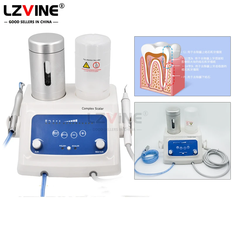 

Ultrasonic Piezo Scaler Periodontal Treatment With Air Polisher Sandblaster Device 2 in 1 All In One Machine Dentistry equipment