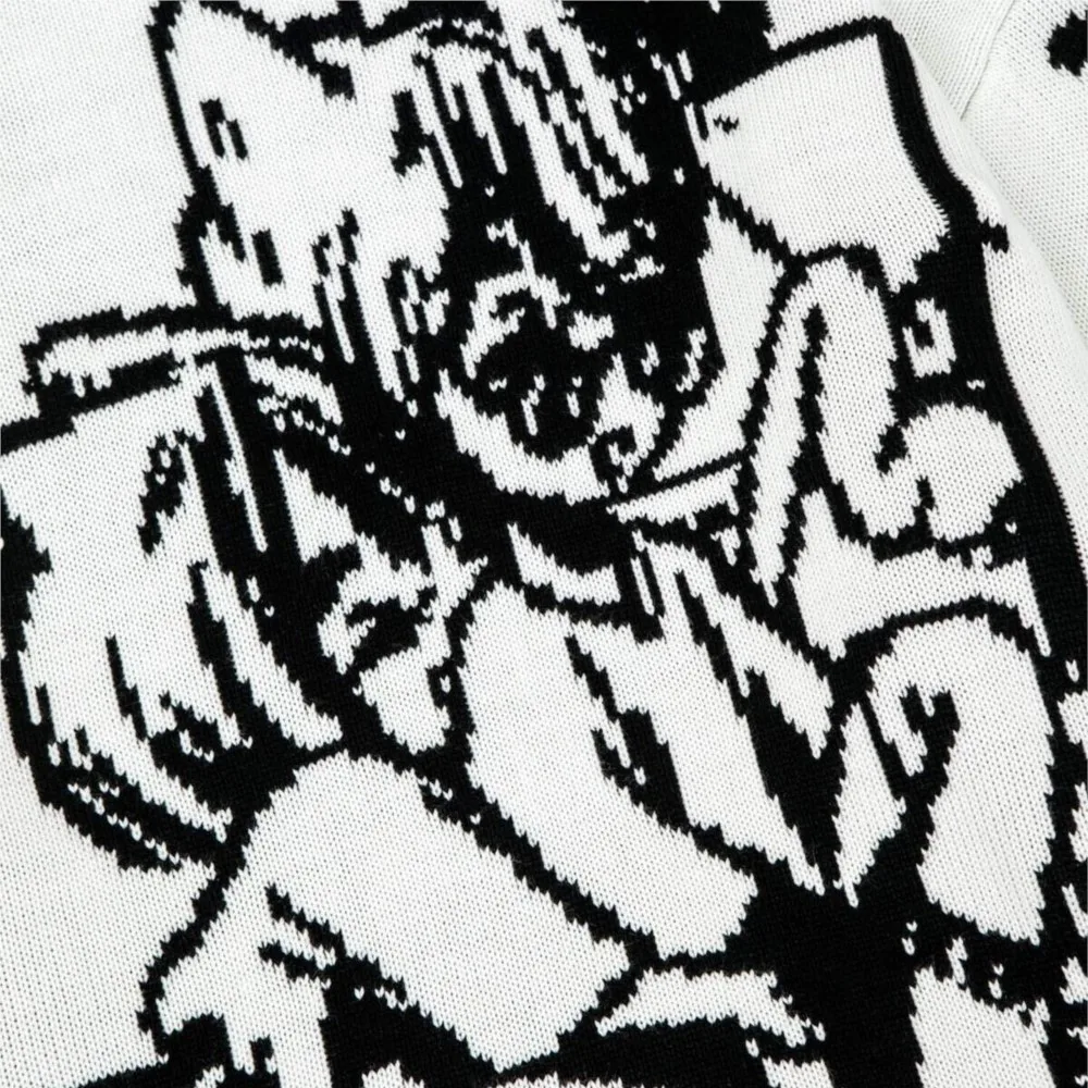 Винтажные Мультяшные вязаные свитера для мужчин и женщин повседневные Модные