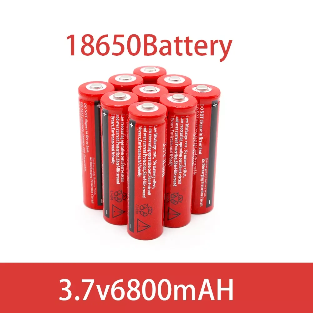 

NEW2023 18650 battery 3.7V 6800mAh rechargeable liion battery for Led flashlight Torch batery litio battery+ Free Shipping
