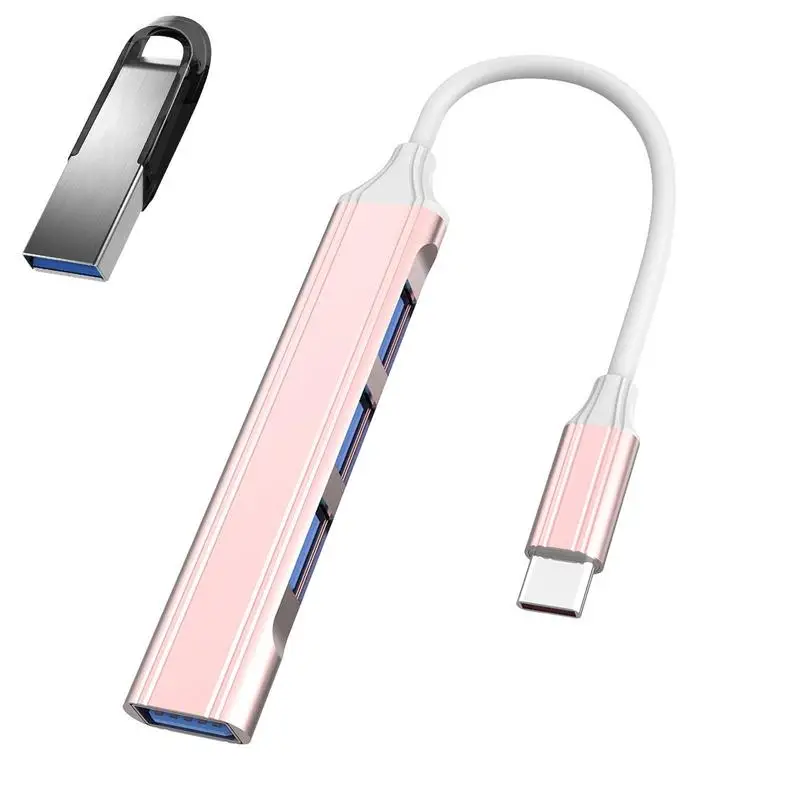 

USB-адаптер с несколькими портами, USB 3.0, 4-портовый USB-удлинитель для ноутбука, флеш-накопителя, принтера, клавиатуры, мыши, быстрой передачи данных