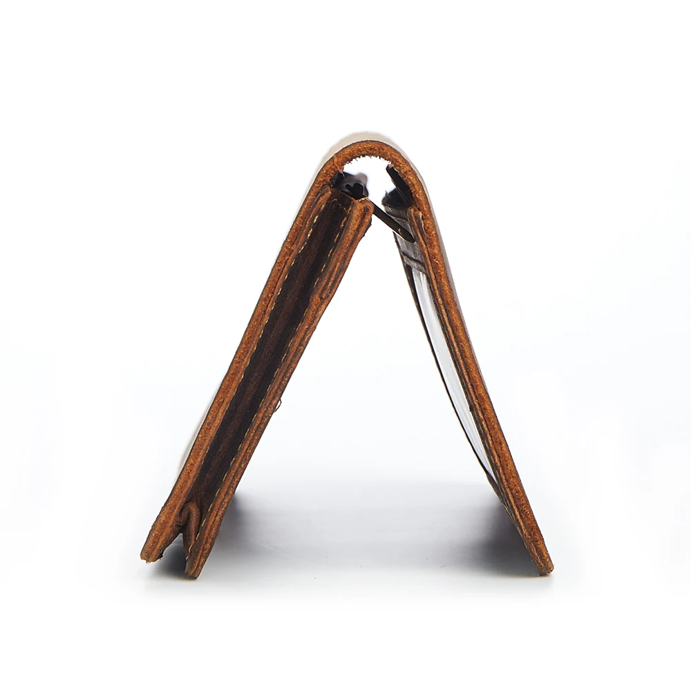 Мужской кошелек GENODERN из натуральной кожи винтажный длинный бумажник для мужчин