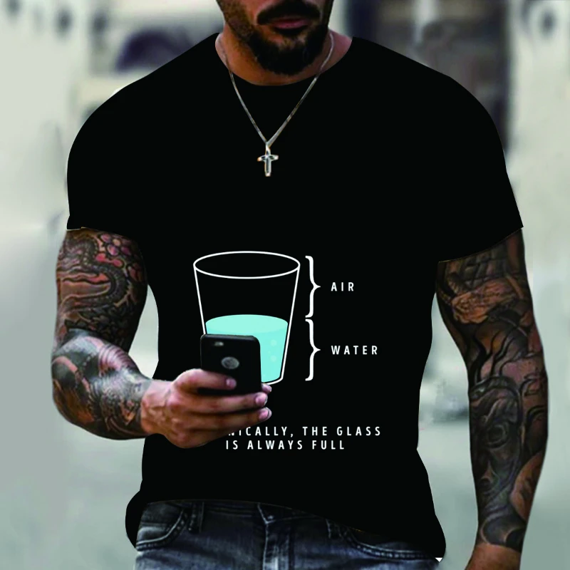 

2022 Crown cartoon men's tops cup summer round neck casual oversized 3D digital printing smiley face men's T-shirt