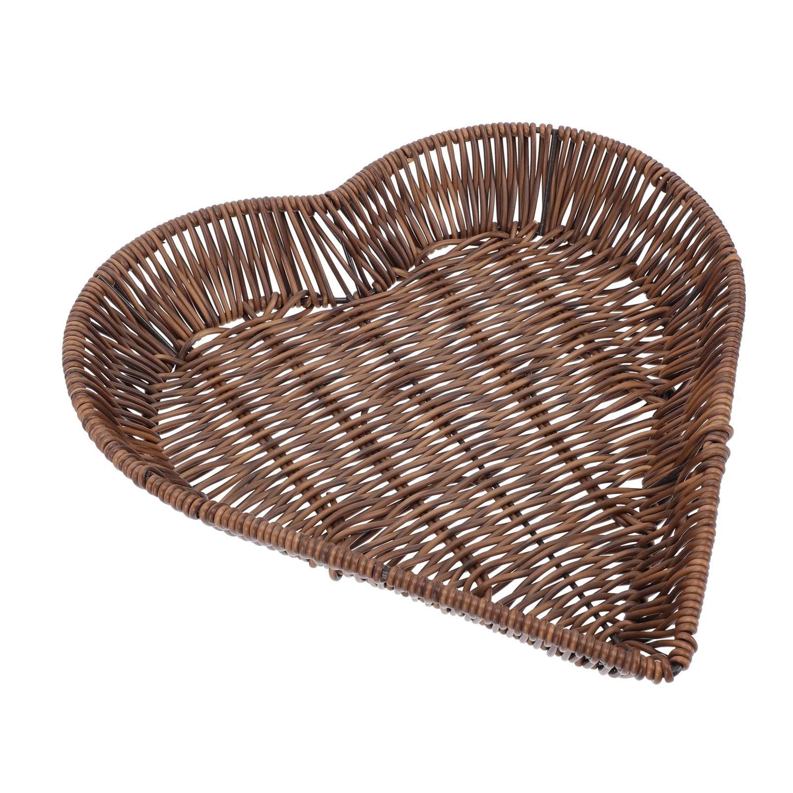 

Snack Gift Baskets Woven Polypropylene Wicker Bread Box Veggie Tray Food Serving Holders Storage Heart Shaped Fruit