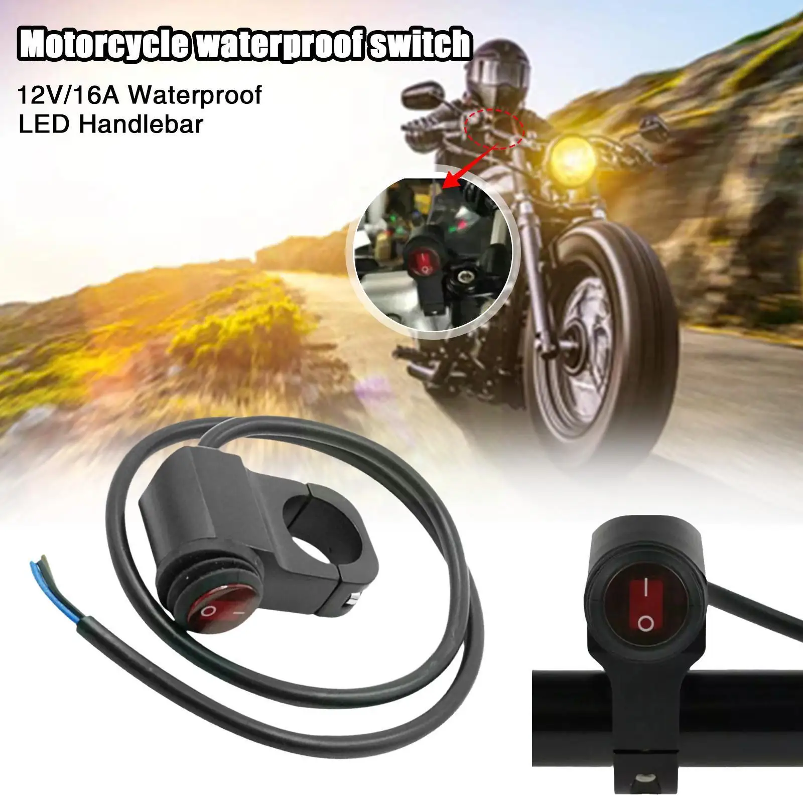 

Нажимная кнопка на руль мотоцикла, 12 В/16 А