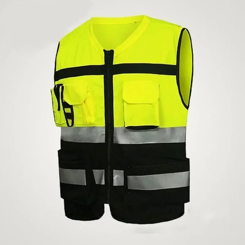 

Outdoor Work Reflective Safety Jacket Sports Motorcycle Riding Running Fishing Vest Sanitation Patrol High Visibility One Size