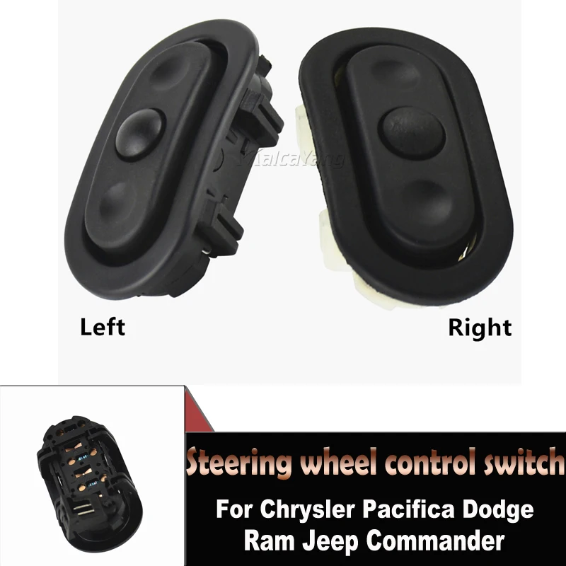 

Left / Right For 01-15 Grand Cherokee Town 01-11 Chrysler Dodge Jeep Steering Wheel Audio Radio Control Switch 04685728AB