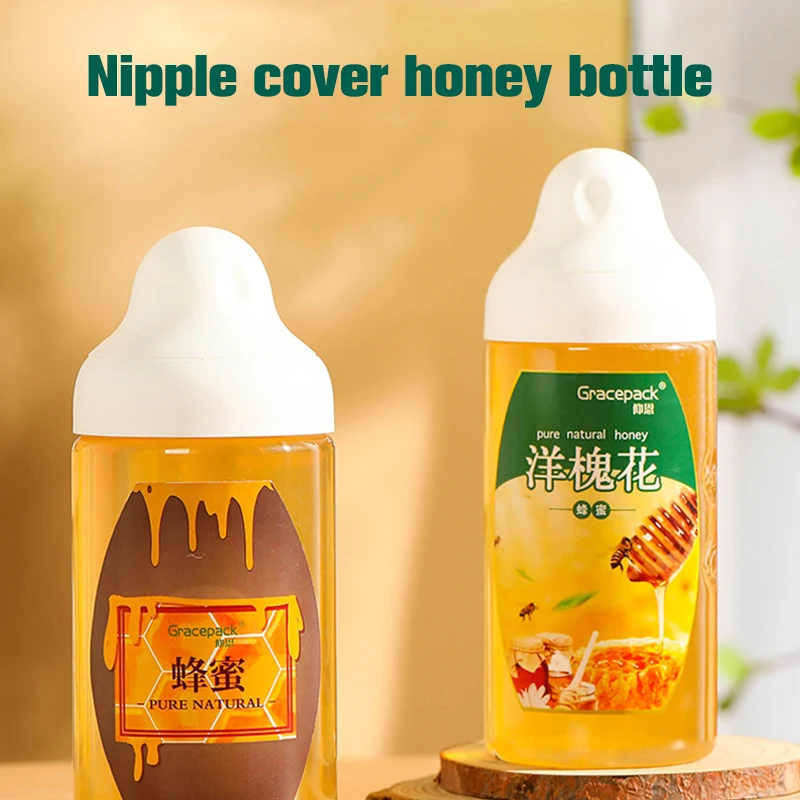 

Portable Transparent Honey Bottle Liquid Food Bottle Honey Squeeze Empty Bottle contenedores de alimentos para niños