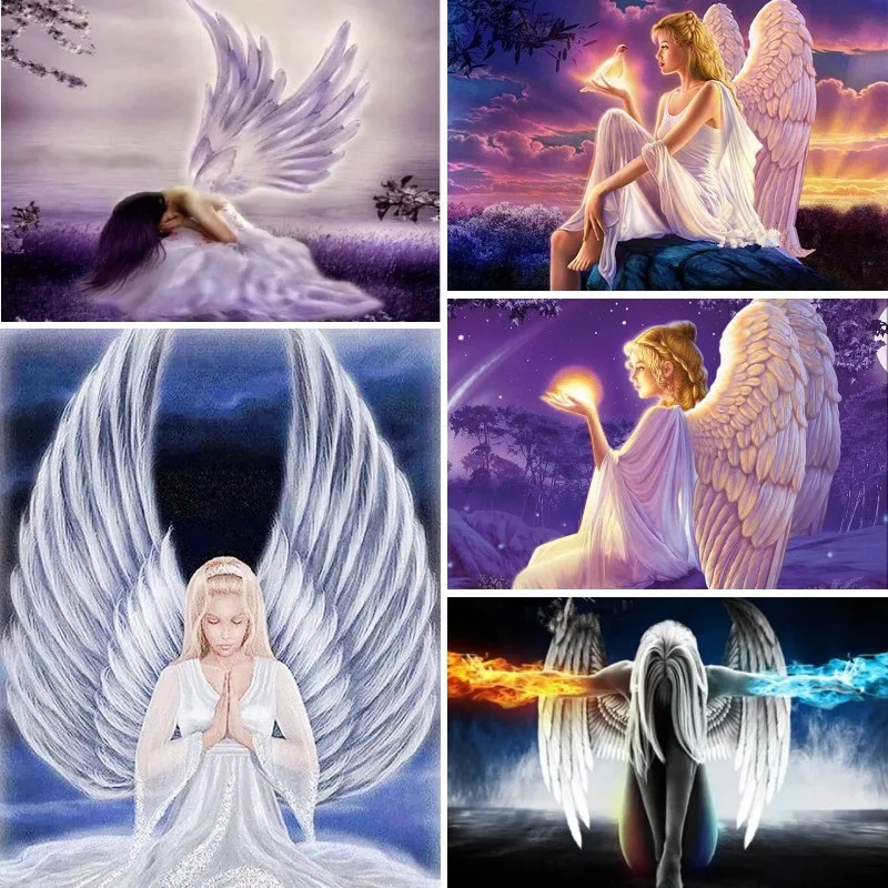 

Diamond Painting 5d Handmade Gift Mosaic Cross Stitch Angel Girl Pray Diamond Embroidery Mosaic Kits Full Square Drill Decor New