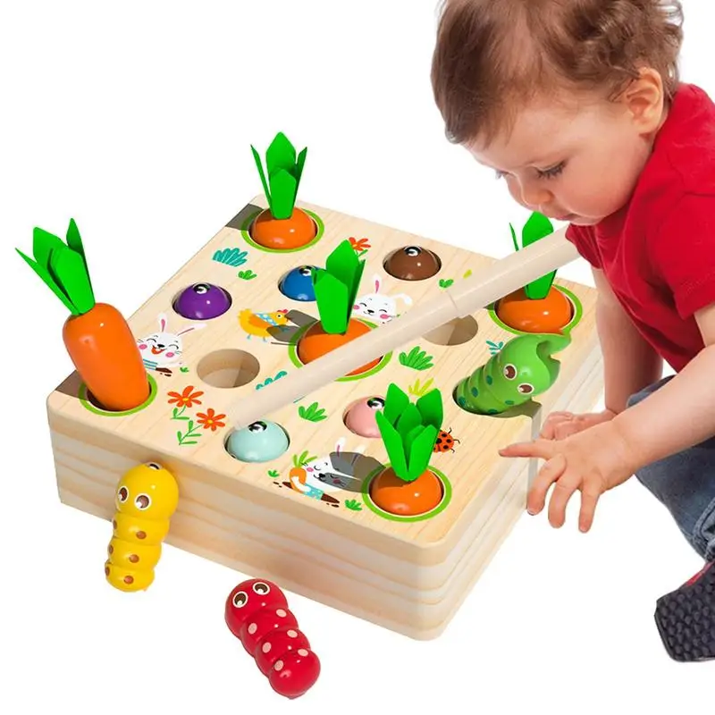 

Carrot Sorting Game Wooden Montessori Carrot Harvest Game Colorful Carrot Shape Matching Puzzle Preschool Learning Educational