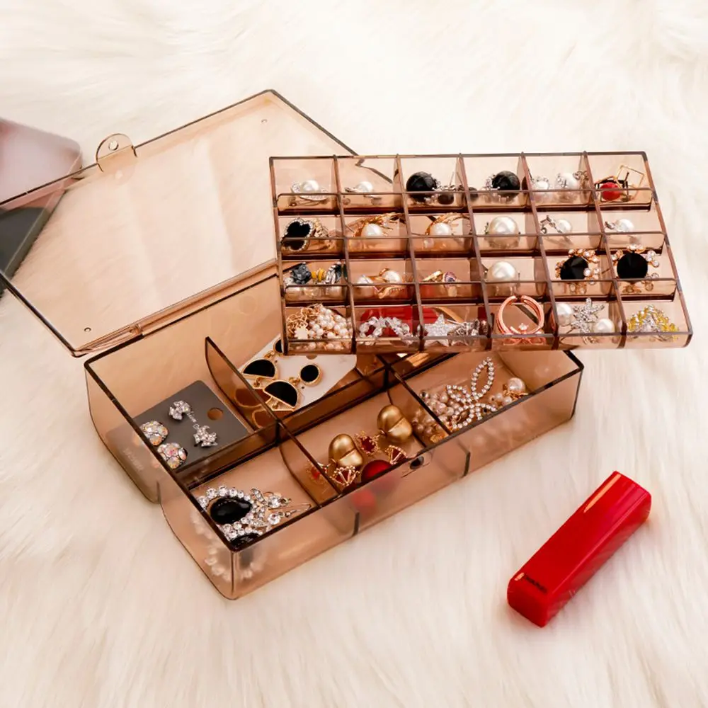 

Large Capacity Transparent Jewelry Storage Box Jewelry Organizer Box Jewelry Display Case Holder Earrings Bracelets